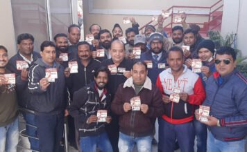 जालंधर कैंट मीडिया एसोसिएशन रजिस्टर्ड होने पर सभी सदस्यों को आई कार्ड और स्टिकर वितरित किए गए