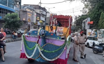 भगवान परशुराम जयंती महोत्सव कमेटी जालंधर की ओर से समस्त सनातन जगत के आराध्य भगवान परशुराम जी के जन्मोत्सव पर भव्य शोभायात्रा निकाली गई