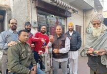 राणा एंड सन्न्स की ओर से बस्ती बावा खेल में लगाया गया चाय का लंगर