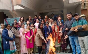 सेठ हुक्म चन्द एस डी पब्लिक स्कूल न्यू प्रेम नगर में मनाया गया लोहडी पर्व