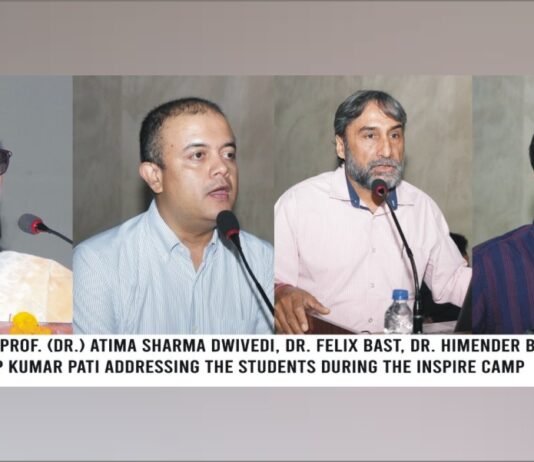 के.एम.वी. में डी.एस.टी. इंस्पायर कैंप के दूसरे दिन विद्वान अकादमिक ने उभरते वैज्ञानिकों को कियाज्ञान प्रदान इंस्पायर