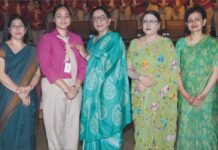 के.एम.वी. में स्टूडेंट काउंसिल 2024-25 के लिए इंवेस्टीचर सेरेमनी का आयोजन स्टूडेंट काउंसिल