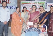 एचएमवी में रक्तदान कैंप का आयोजन रक्तदान कैंप