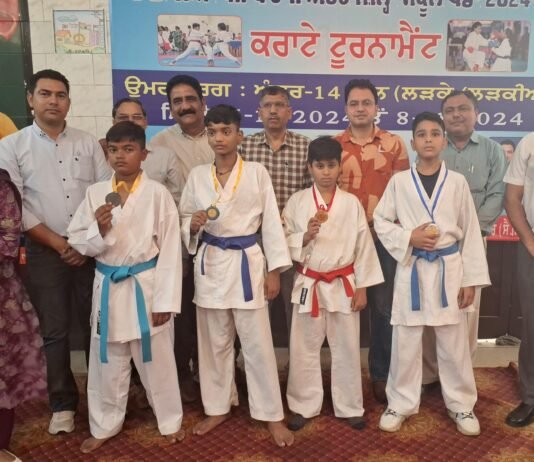 68ਵੀਆਂ ਪੰਜਾਬ ਸਕੂਲ ਖੇਡਾਂ ਕਰਾਟੇ, ਅੰਡਰ-14 ਦੇ ਵੱਖ-ਵੱਖ ਭਾਰ ਵਰਗ ਦੇ ਮੁਕਾਬਲੇ ਕਰਵਾਏ ਗਏ