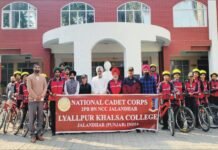 ਨਸ਼ਾ ਮੁਕਤ ਪੰਜਾਬ ਸਾਈਕਲ ਯਾਤਰਾ ‘ਚ ਲਾਇਲਪੁਰ ਖ਼ਾਲਸਾ ਕਾਲਜ ਪੁੱਜੇ ਐਨ.ਸੀ.ਸੀ. ਕੈਡਿਟ ਨਸ਼ਾ ਮੁਕਤ ਪੰਜਾਬ