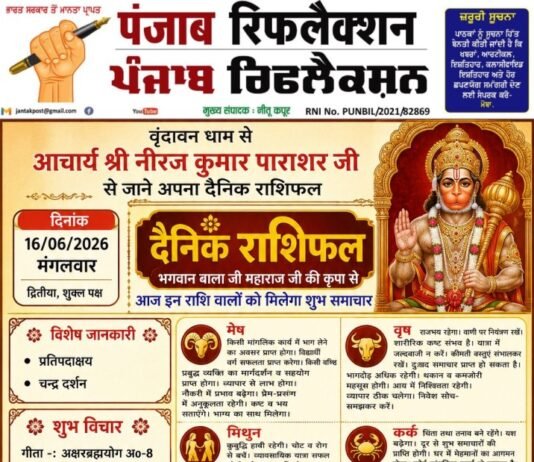 वृंदावन धाम से आचार्य श्री नीरज कुमार पाराशर जी से जाने 16जून 2026 दिन मंगलवार का अपना दैनिक राशिफल