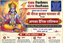 वृंदावन धाम से आचार्य श्री नीरज कुमार पाराशर जी से जाने 13 अगस्त 2026 दिन गुरुवार का अपना दैनिक राशिफल
